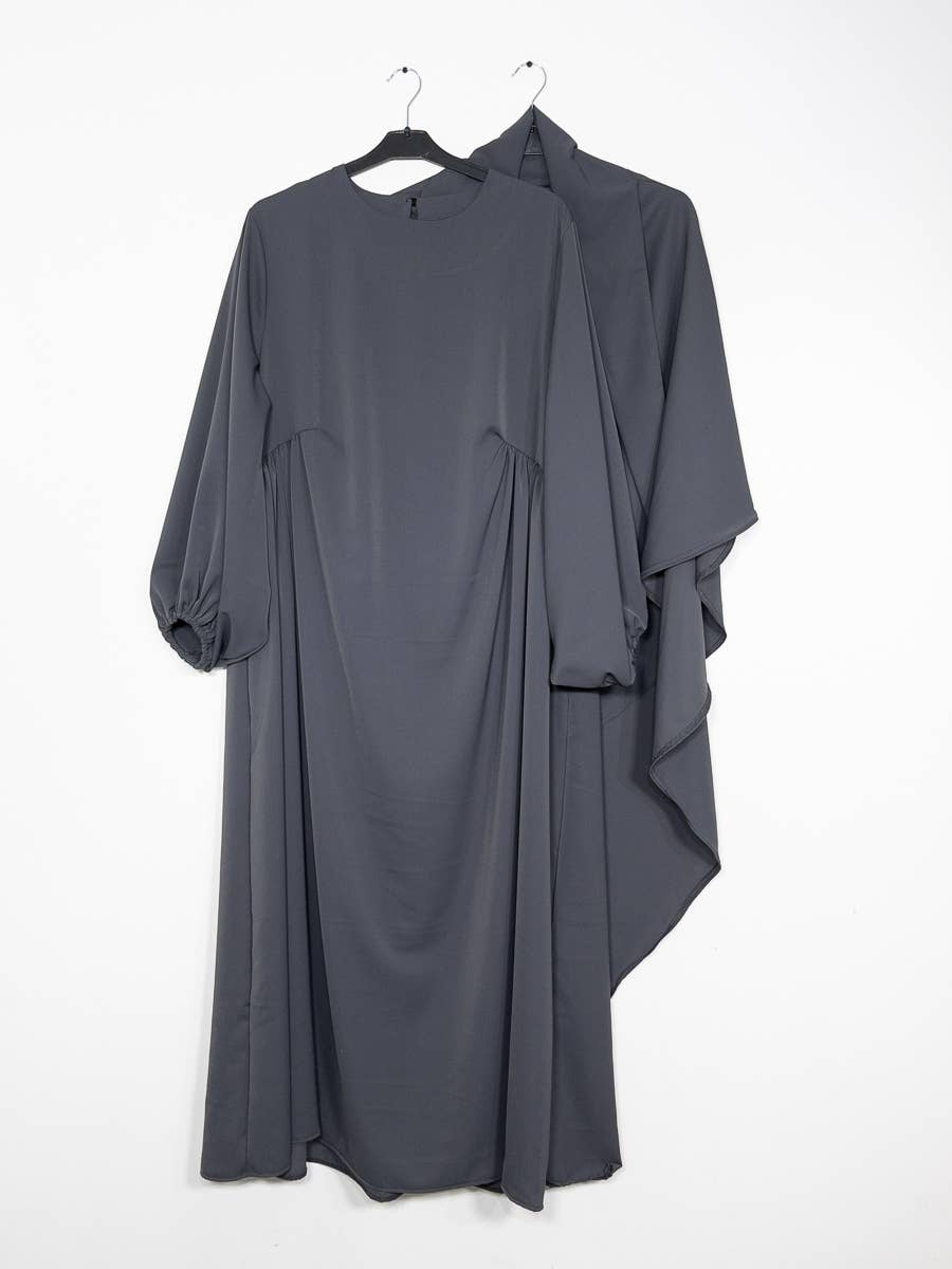 2-teiliges Set Abaya aus Medinaseide