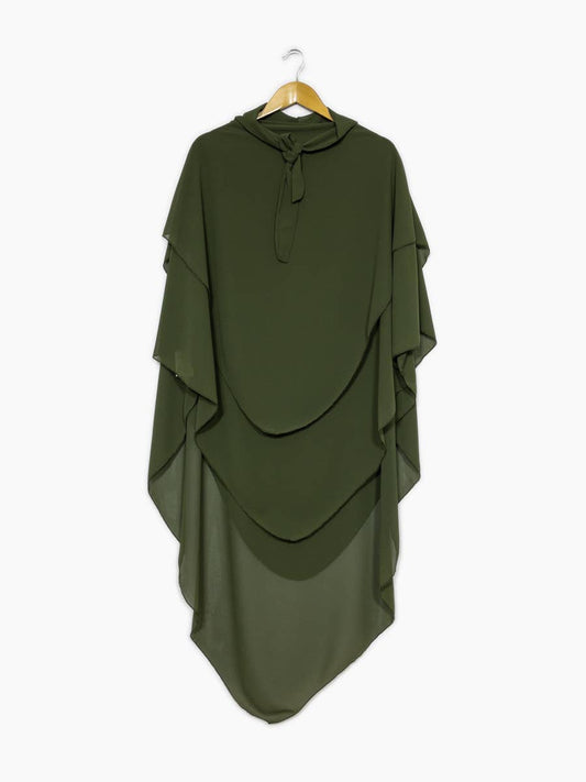 Khimar dreilagig Chiffon