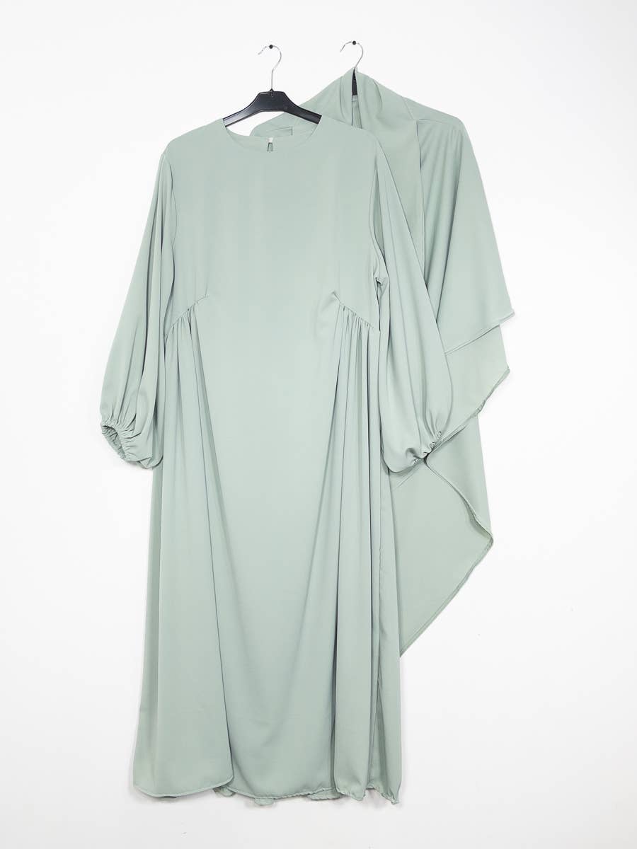 2-teiliges Set Abaya aus Medinaseide