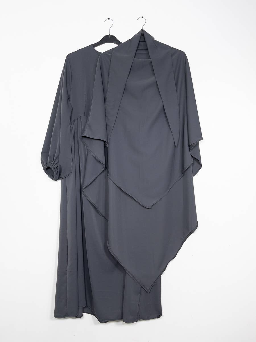 2-teiliges Set Abaya aus Medinaseide