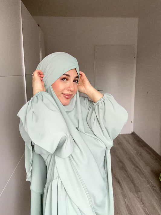 2 részes Medinasi selyemből készült Abaya szett