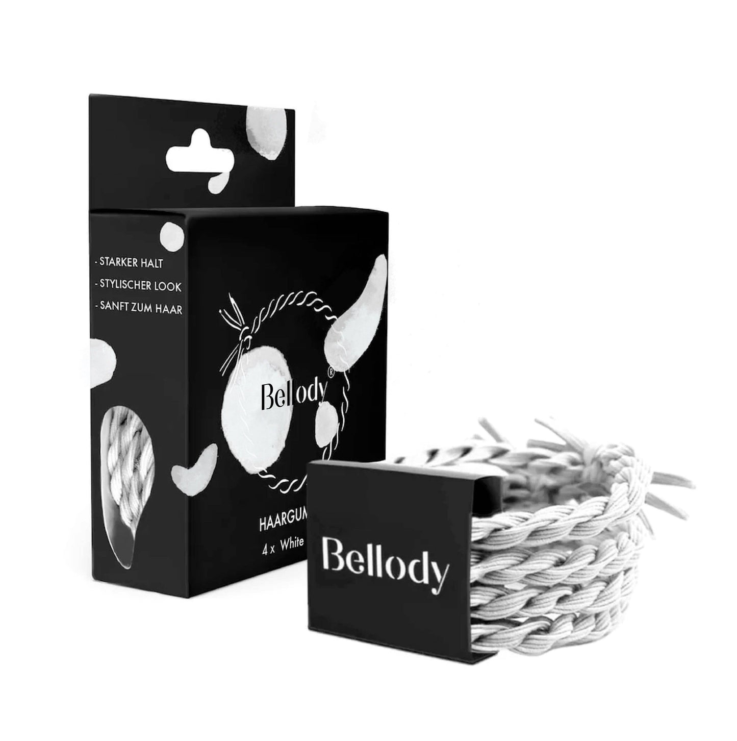 Bellody - Haargummis Weiß - Bellody® (4 Stück - White Canyon)